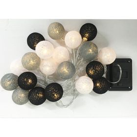 Guirnalda de luces 1.5W 20 luces luz cálida Bola Algodón multicolor