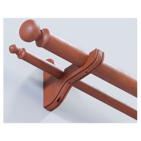 Barra para cortina doble madera 240x5 cm cedro