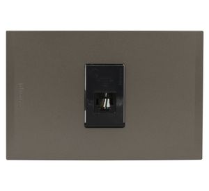 Toma telefónica armada RJ11 antracita Bticino