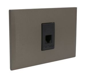 Toma telefónica armada RJ11 antracita Bticino