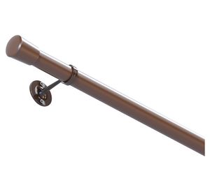 Barra para cortina metal Innova Zamac 200x2 cm café