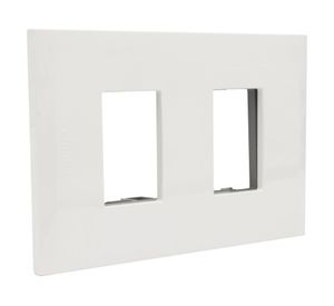 Placa 2 módulos + soporte Nobile blanco Bticino