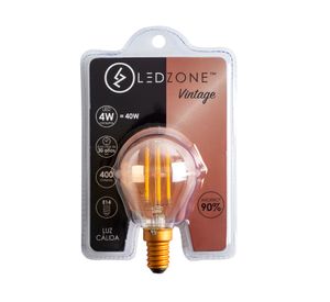 Ampolleta led 4W E14 luz cálida Mini Globo