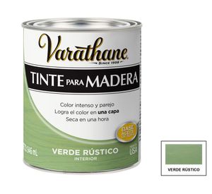 Tinte para madera 946 ml verde rústico mate Varathane.