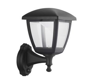 Farol pared LED con sensor Temis negro Abitare