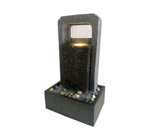 Fuente agua Pared piedras LED Outzen