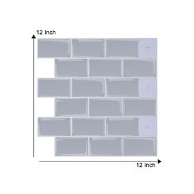 Mosaico autoadhesivo 30x30 cm Brick gris Briketo