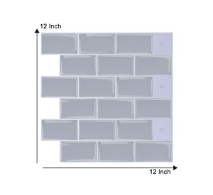 Mosaico autoadhesivo 30x30 cm Brick gris Briketo
