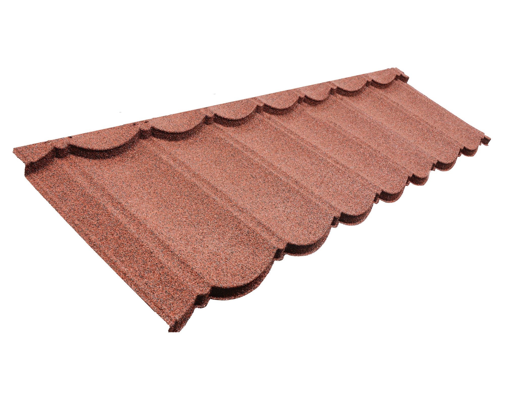 Teja gravillada Treviso rojo 0,4 x 420 x 1340 mm