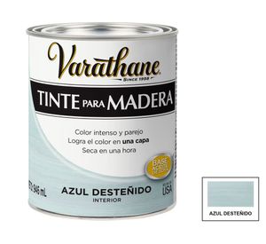 Tinte para madera 946 ml azul desteñido mate Varathane.