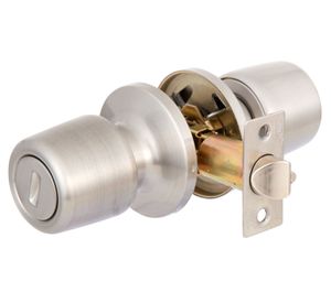 Cerradura tubular pomo baño/dormitorio 8000 inox Poli