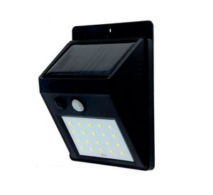 Aplique solar LED negro Megabright.