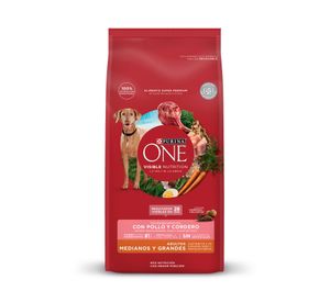 Alimento perro adulto 12 kg mediano/grande pollo y cordero Purina One.