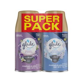 Repuesto aromatizador 175 gr lavanda vainilla 2 unidades Glade.