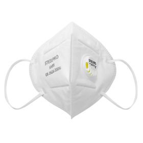 Mascarilla respiradora KN95 con válvula blanco 2 unidades SteelPro
