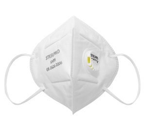 Mascarilla respiradora KN95 con válvula blanco 2 unidades SteelPro