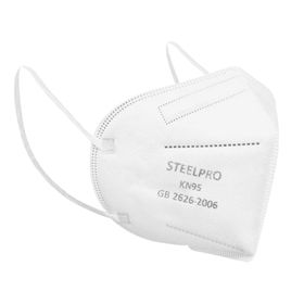 Mascarilla respiradora KN95 con válvula blanco 2 unidades SteelPro