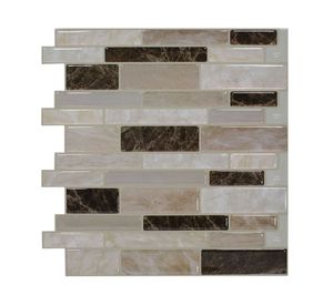 Mosaico autoadhesivo 30x30 cm Lineal marrón