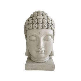 Figura decorativa 42 cm cabeza buda gris claro Outzen