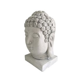 Figura decorativa 42 cm cabeza buda gris claro Outzen