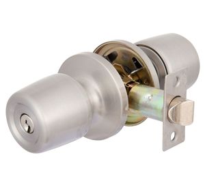 Cerradura tubular pomo oficina/dormitorio 8000 inox Poli