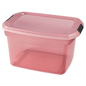 Caja organizadora 29 litros rosa San Remo.
