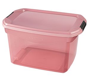 Caja organizadora 29 litros rosa San Remo.