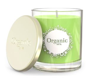 Vela vaso 8 cm verbena/fresias Organic Spa.