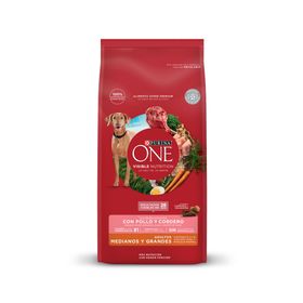 Alimento perro adulto 2 kg mediano/grande pollo y cordero Purina One.