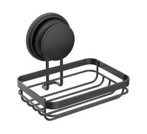 Porta jabón succión negro Cotidiana
