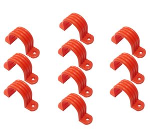 Abrazadera plástica 25 mm naranjo 10 unidades Venemetal.