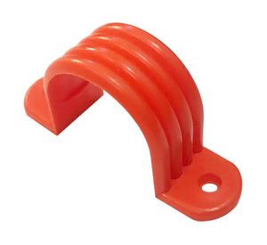 Abrazadera plástica 25 mm naranjo 10 unidades Venemetal.