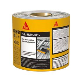 Cinta selladora tapagoteras 10 cm x 3 m Multiseal S plata Sika.