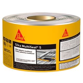 Cinta selladora tapagoteras 10 cm x 10 m Multiseal S plata Sika.