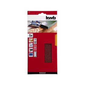 Lija abrasiva 115x230 mm grano 40 5 unidades KWB.