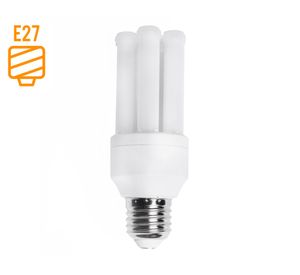 Ampolleta Led 9W E27 luz cálida Mini tubo