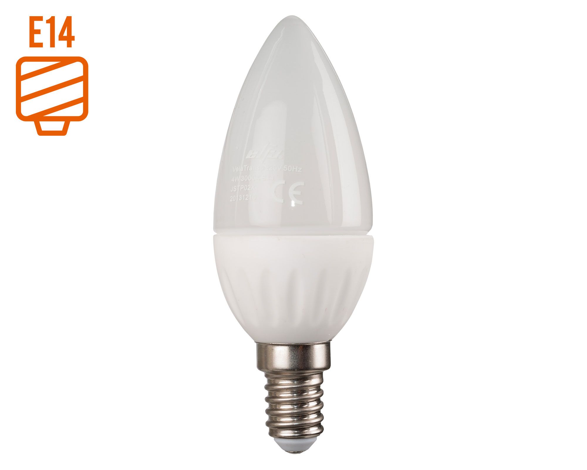 Ampolleta LED 6W E14 luz cálida vela Elfa.