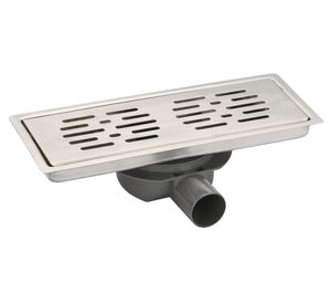 Pileta cuadrada 12x30 cm 40 mm trampa PVC gris