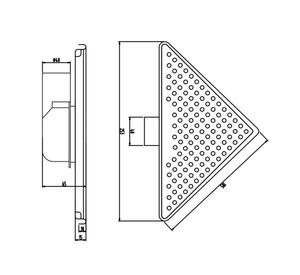 Pileta 20x20 cm Esquinera inox Corsovalv.
