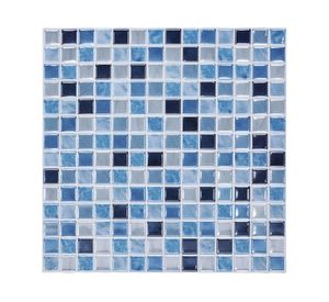 Mosaico autoadhesivo 30x30 cm Cuadros azul