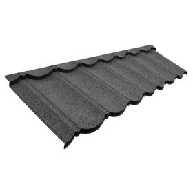 Teja gravillada Treviso negro 0,4 x 420 x 1340 mm