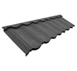 Teja gravillada Treviso negro 0,4 x 420 x 1340 mm