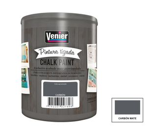 Pintura tizada 1 litro Chalk Paint Carbón mate