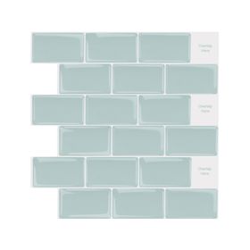 Mosaico autoadhesivo 3D brick agua 30x30 cm 0.09 m2