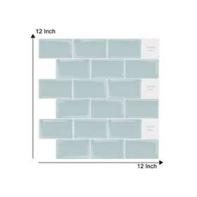 Mosaico autoadhesivo 3D brick agua 30x30 cm 0.09 m2