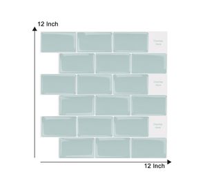 Mosaico autoadhesivo 3D brick agua 30x30 cm 0.09 m2