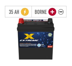 Batería 35AH 300CCA derecho MF40B19R Extreme.