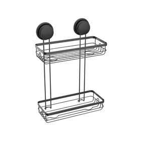 Organizador ducha 2 niveles negro Cotidiana