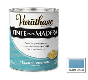 Tinte para madera 946 ml celeste vintage mate Varathane.