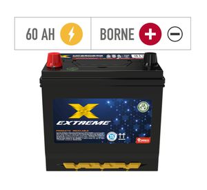 Batería 60AH 500CCA izquierdo MF55D23R Extreme.